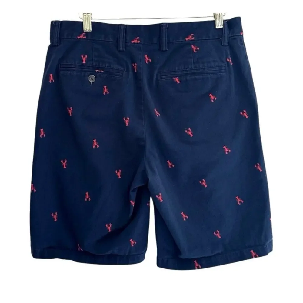 Old Navy Men's navy red lobster chino shorts ultimate slim size 30